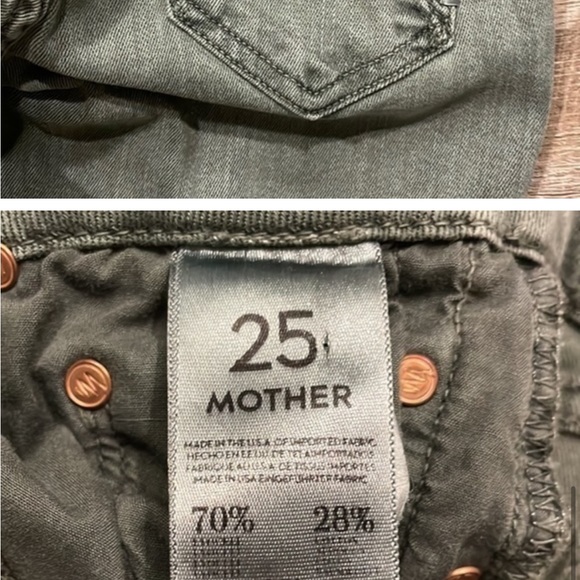 Mother The Looker fantasy forest green skinny jeans size 25 - Picture 4 of 4